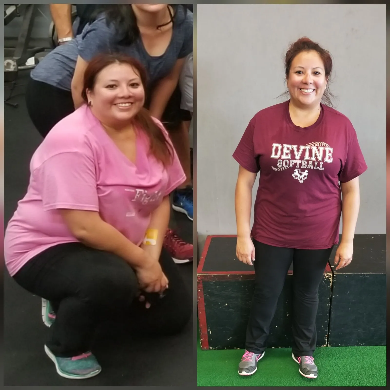 Client transformation at Showcase Fitness — before and after